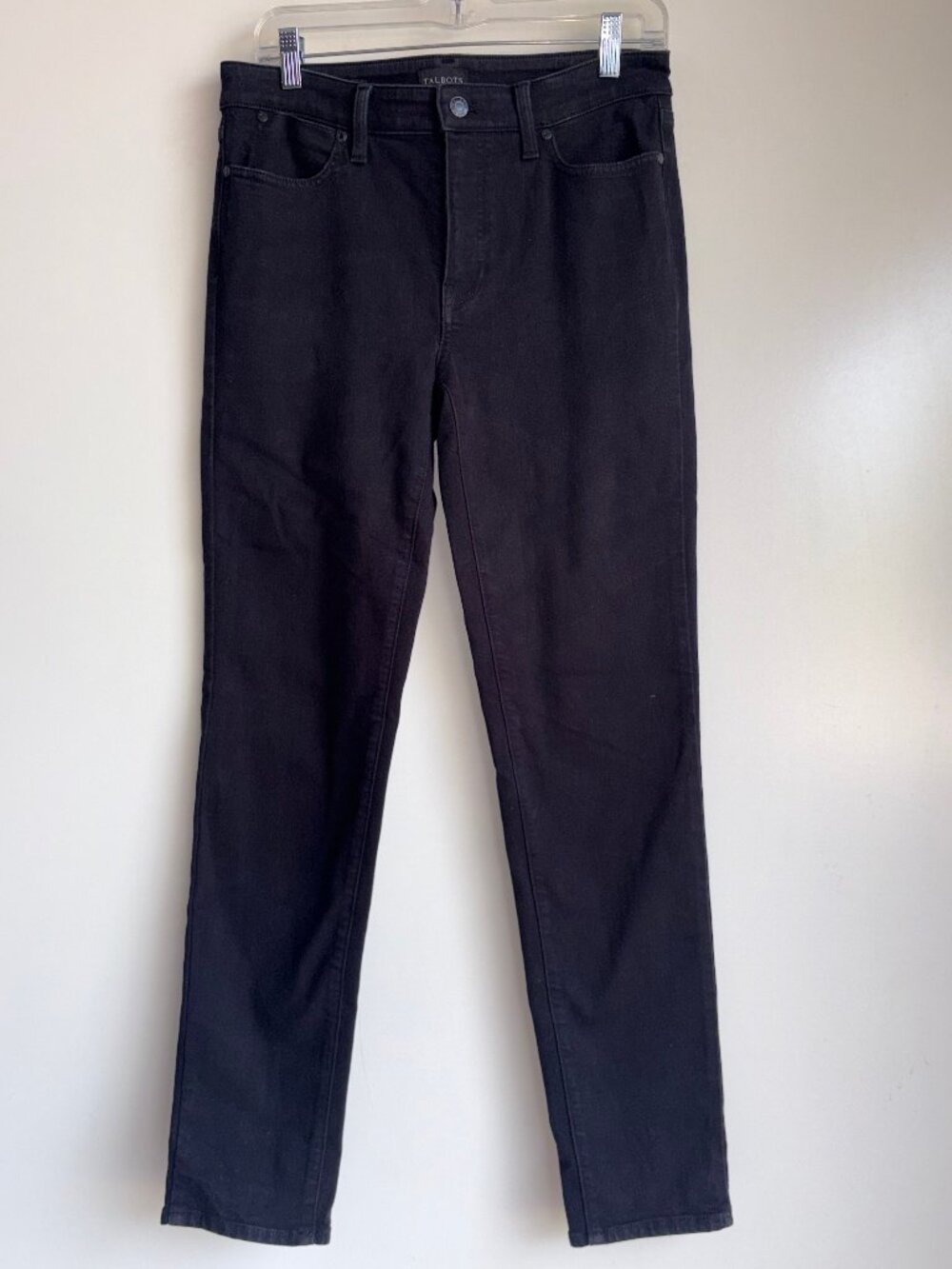 TALBOTS Slim Ankle Jeans Size 6 Long Black